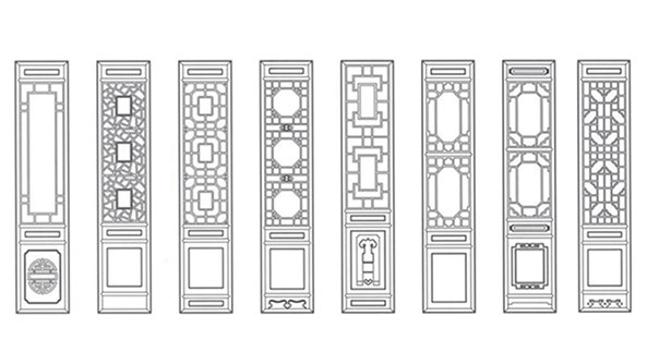 纳雍喜迎门中式花格CAD设计图样式大全